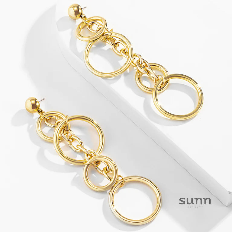 Colbie Cascading Chain Earrings