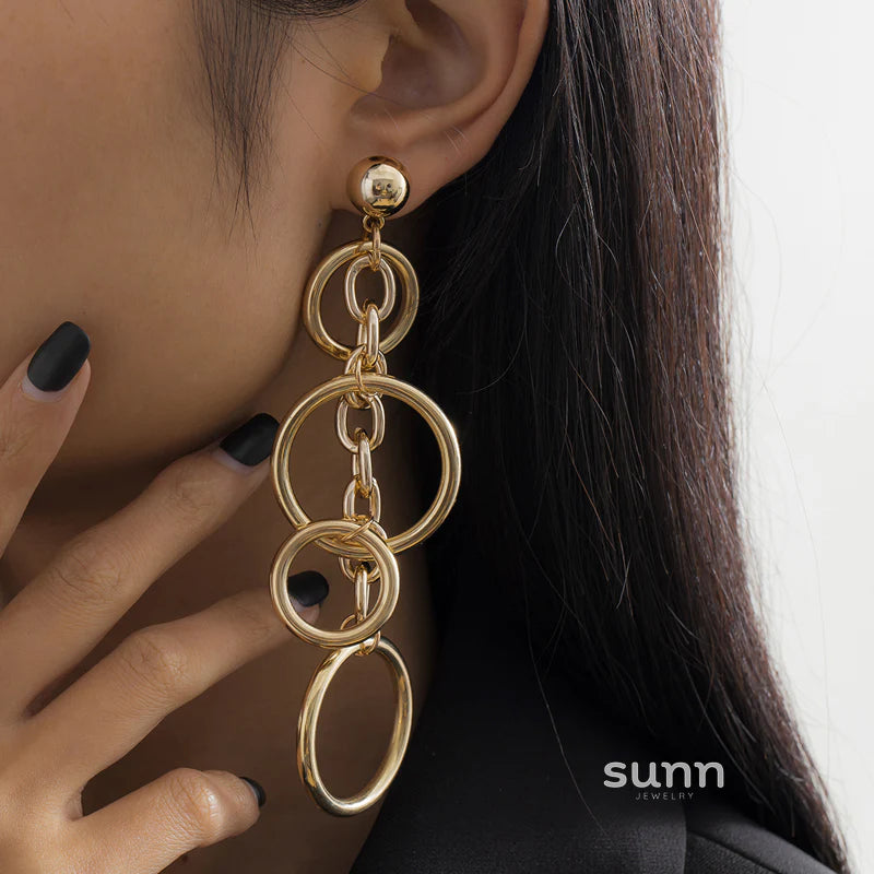 Colbie Cascading Chain Earrings