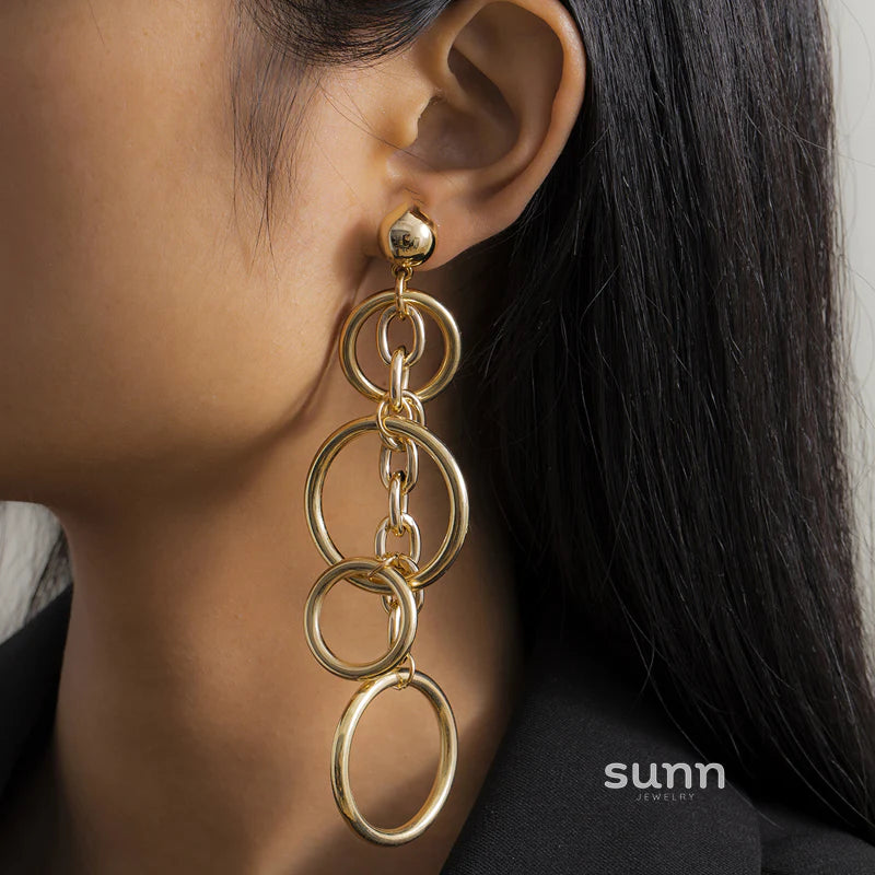 Colbie Cascading Chain Earrings