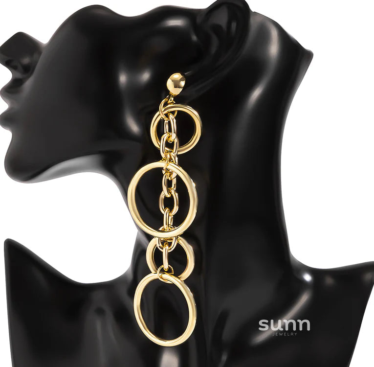 Colbie Cascading Chain Earrings