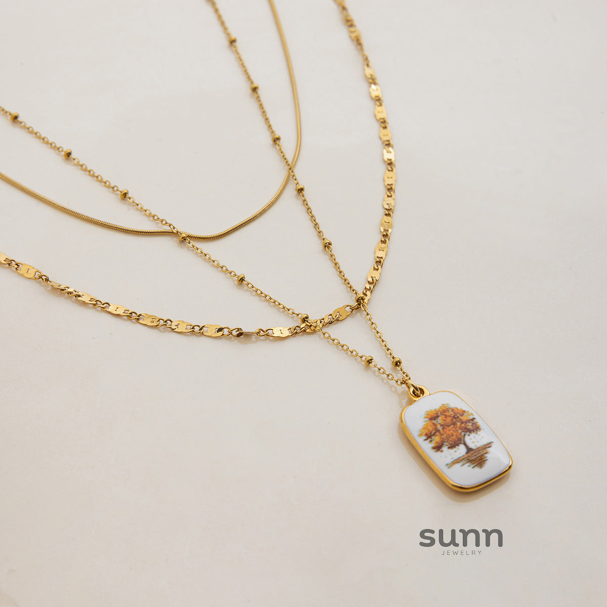 Colleen Delicate Layered Necklace [CBZQK2R6]