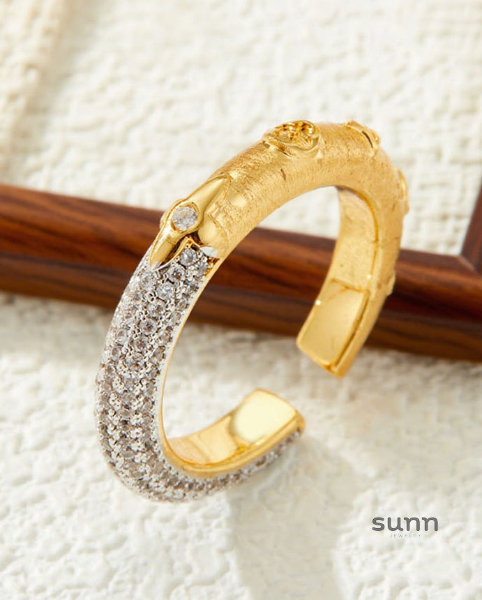 Collette Two-Tone Brushed Ring [H87NB17C]