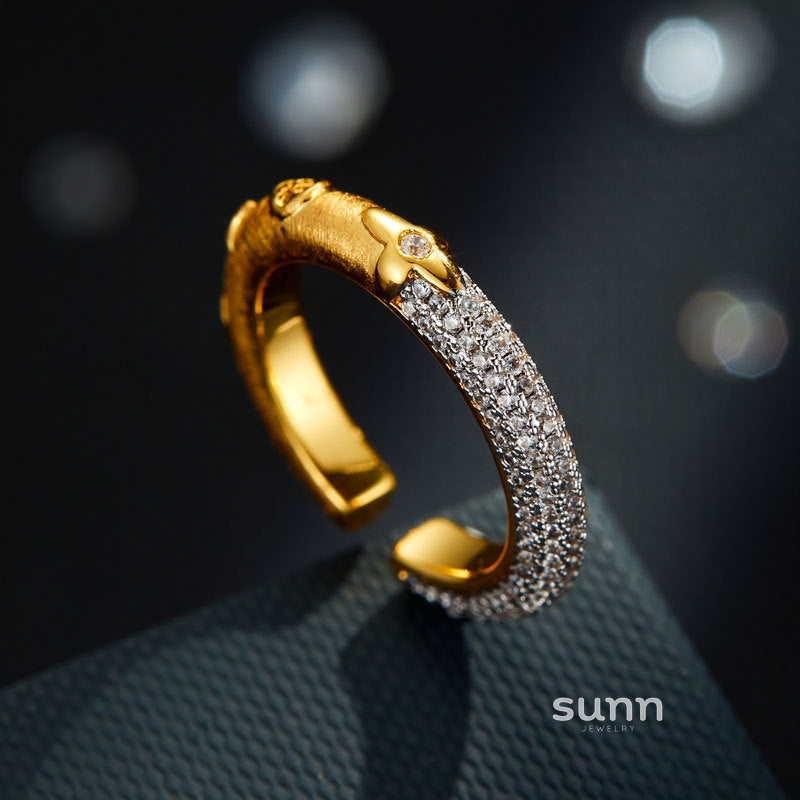 Collette Two-Tone Brushed Ring [OW1TUWGF]