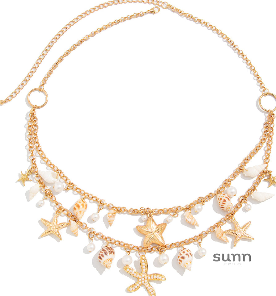 Cooper Pearl Shell Waist Chain [JFDJMEN9]
