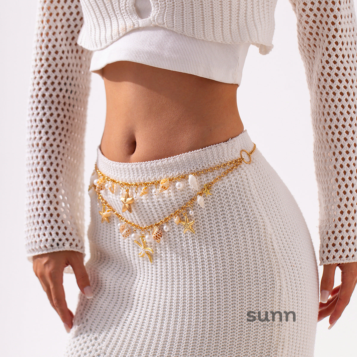 Cooper Pearl Shell Waist Chain [UOPFPTQK]