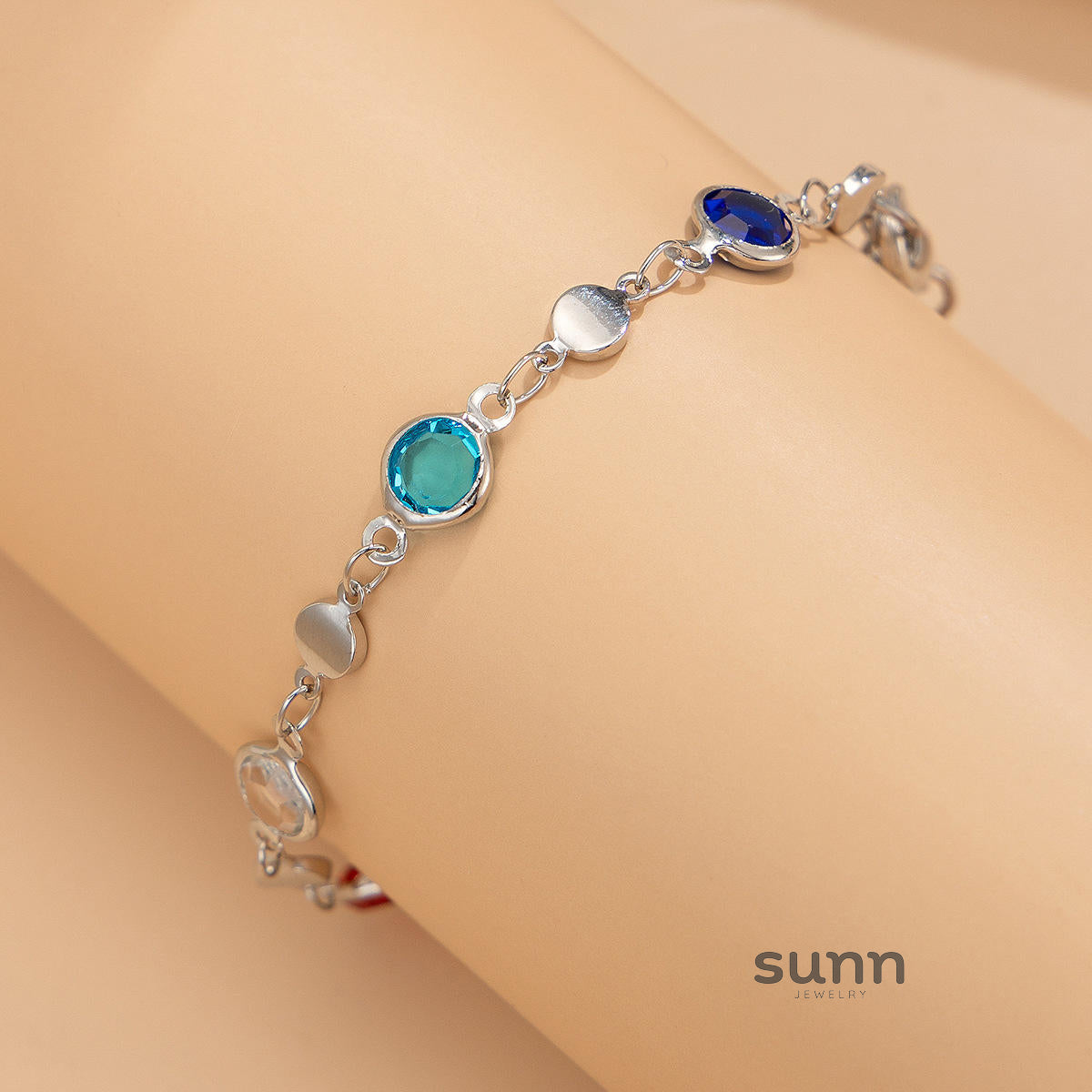 Corah Heart & Square Crystal Necklace [N6MPXFAU]