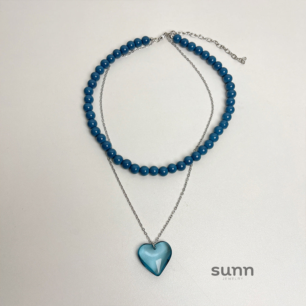 Coralyn Beaded Heart Necklace [UP9I52X6]