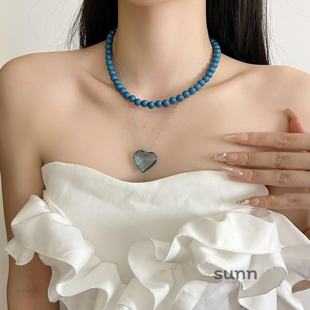 Coralyn Beaded Heart Necklace [8Q2KZRAS]