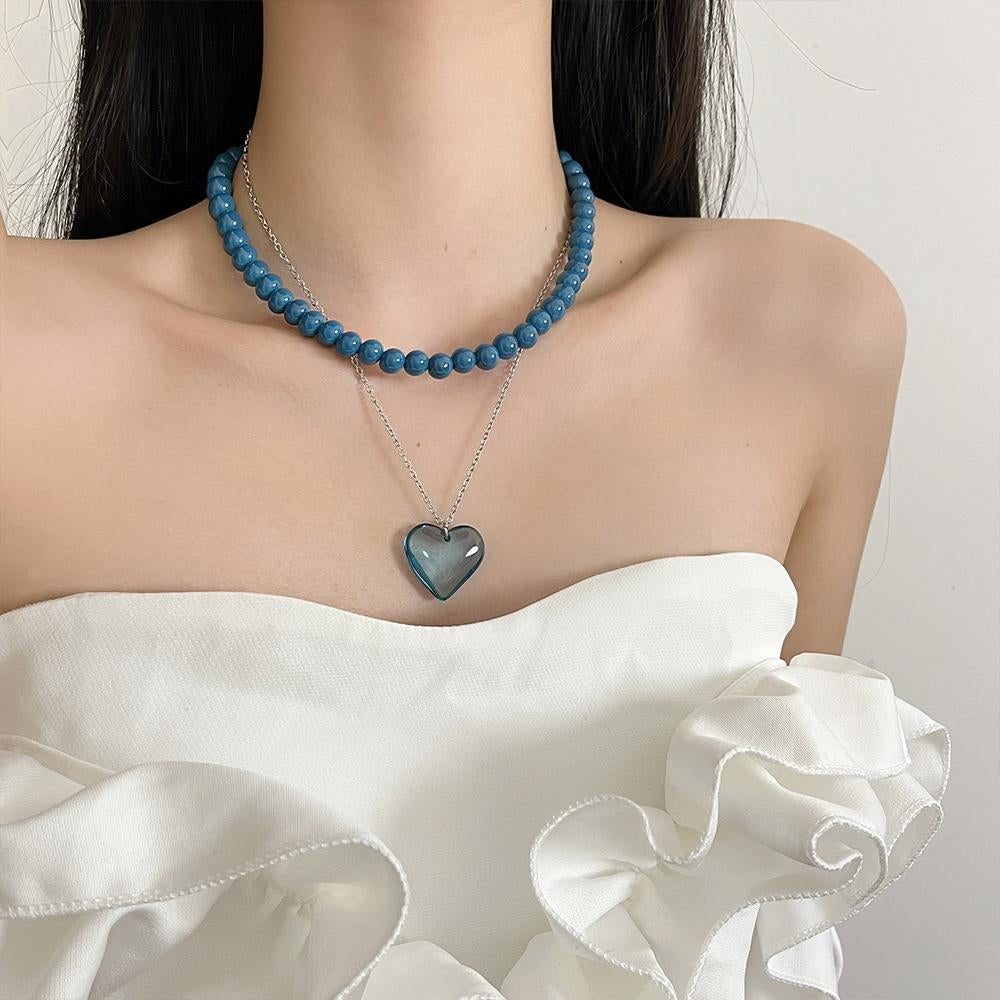 Coralyn Beaded Heart Necklace [1OAQFY9S]