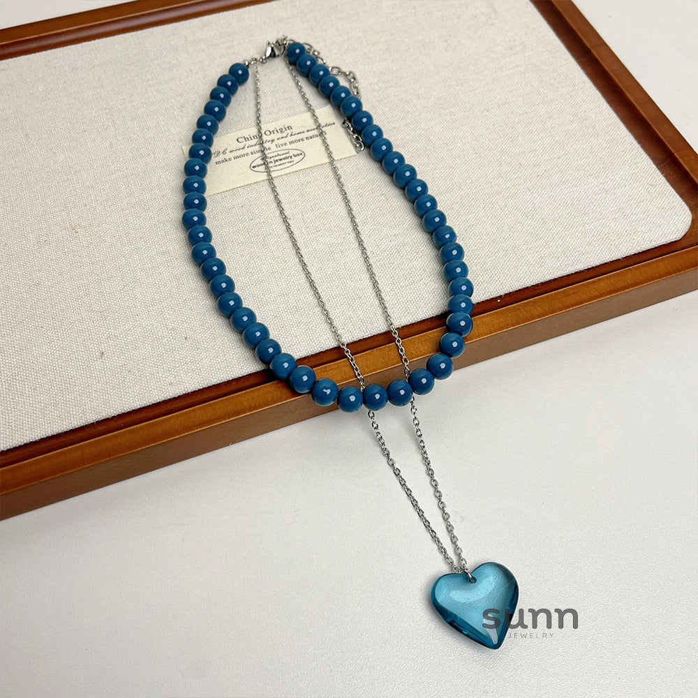 Coralyn Beaded Heart Necklace [JD92MUVV]