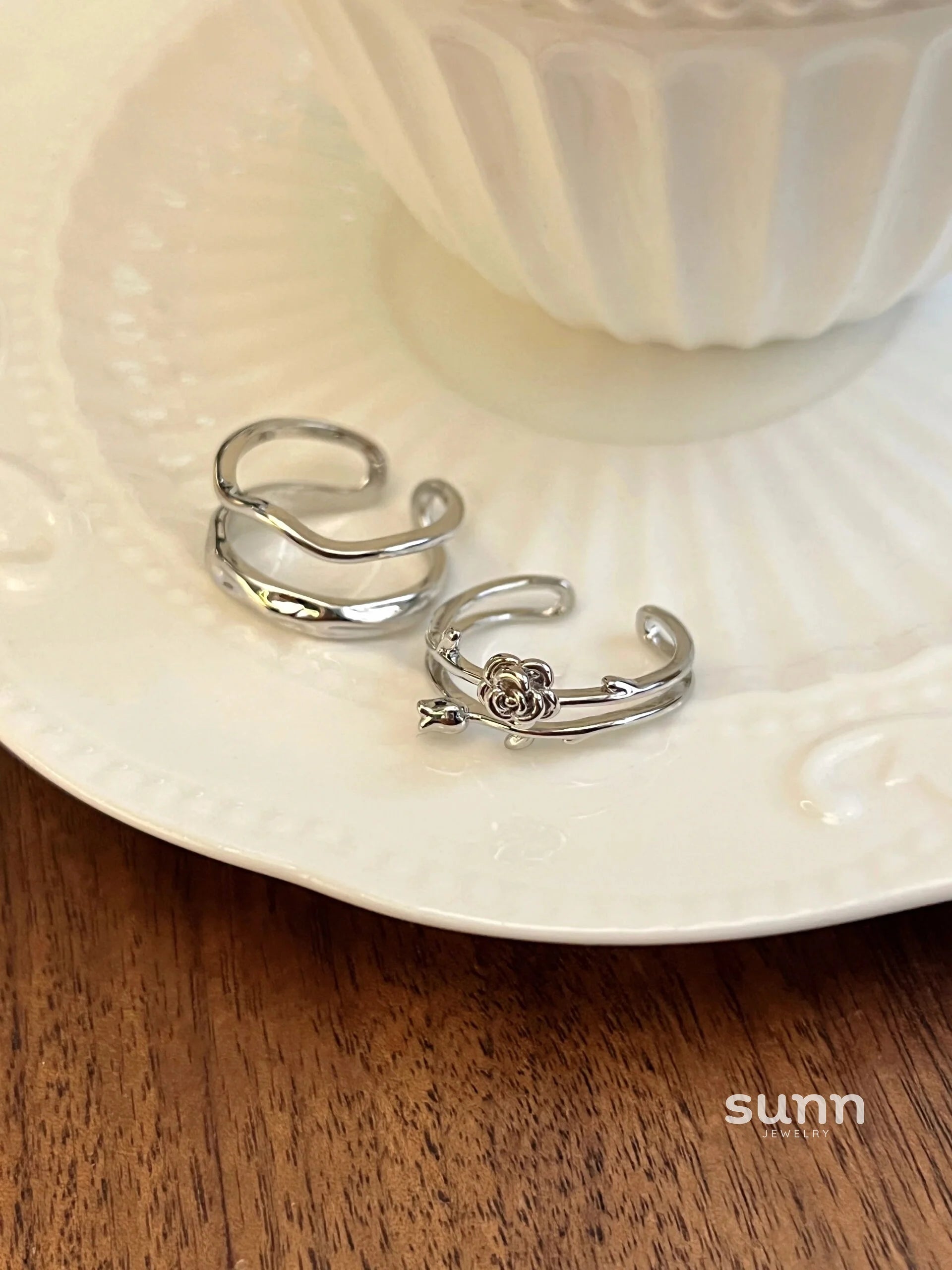 Coralynn Double Rose Open Ring