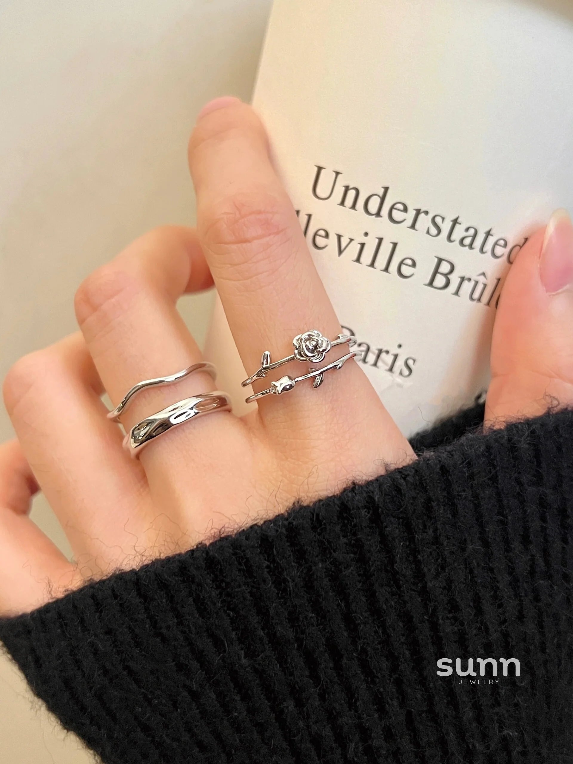 Coralynn Double Rose Open Ring