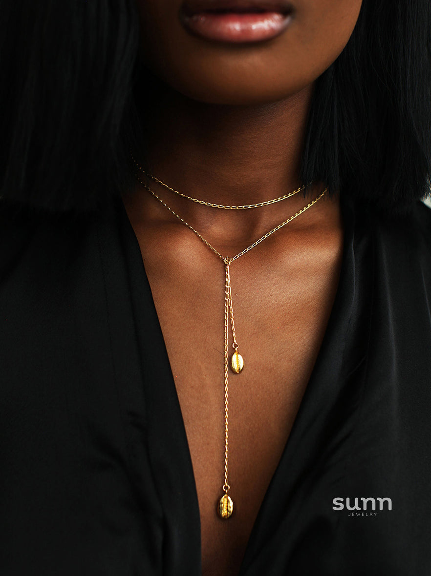 Corbyn Long Shell Pendant Necklace [GN5EWH3N]