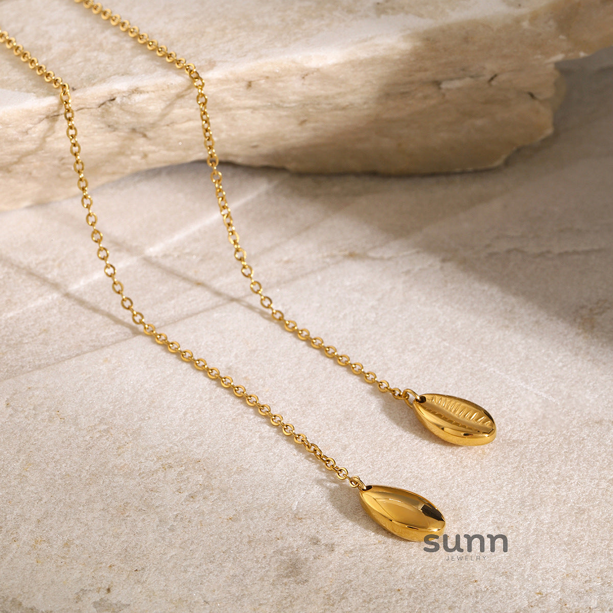 Corbyn Long Shell Pendant Necklace [YBMIUT74]