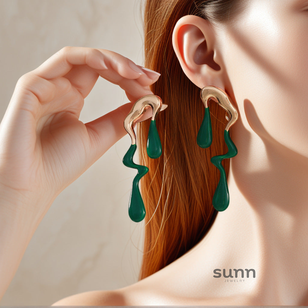 Cordelia Liquid Irregular Earrings [BY27FL9S]