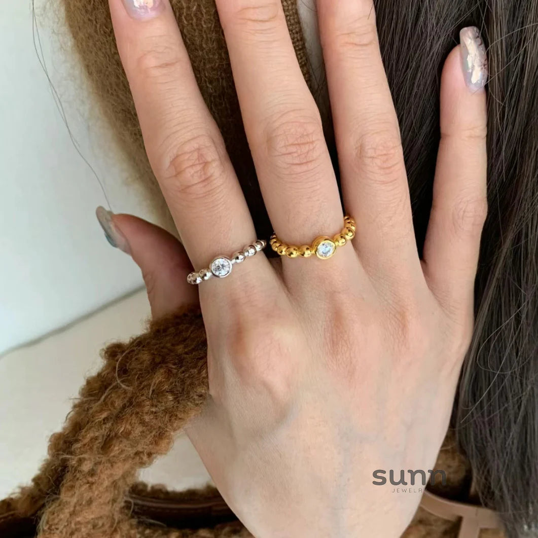 Corie Bubble Stone Open Ring