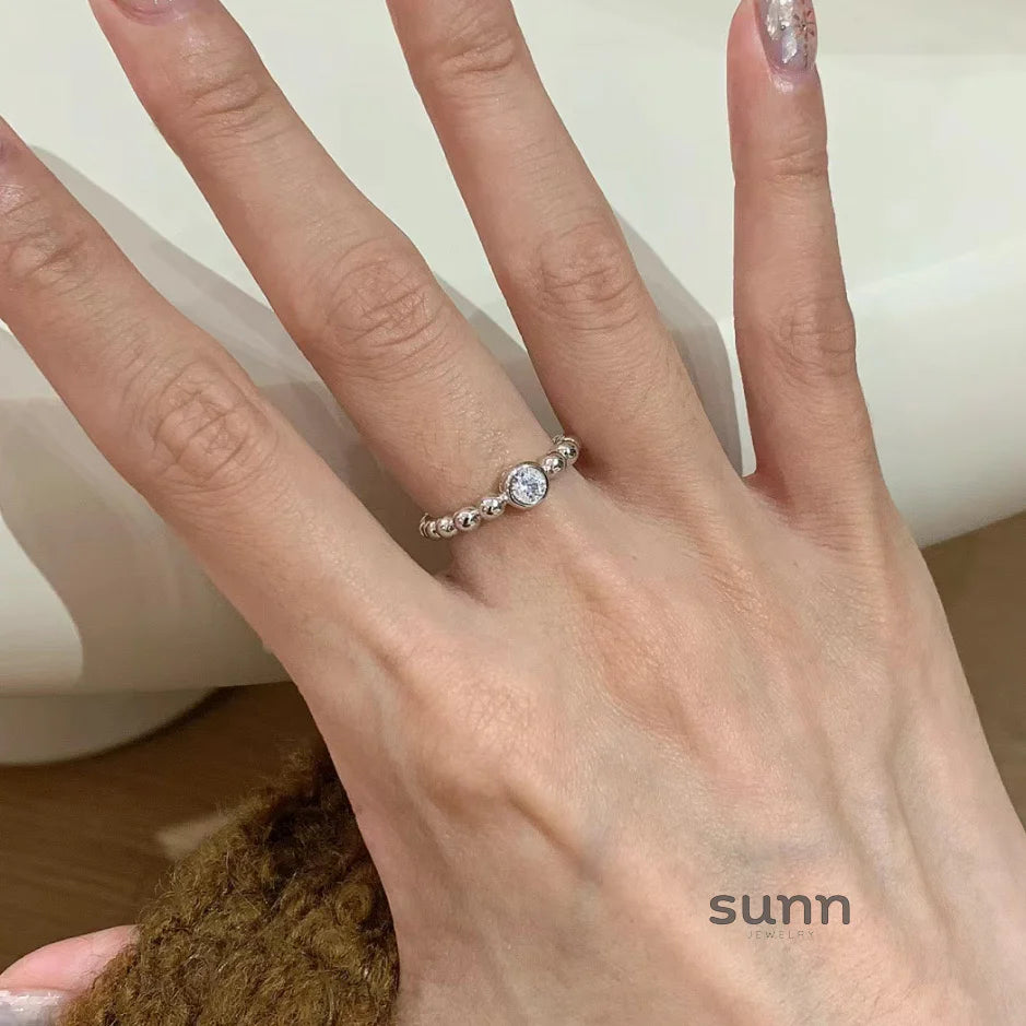 Corie Bubble Stone Open Ring