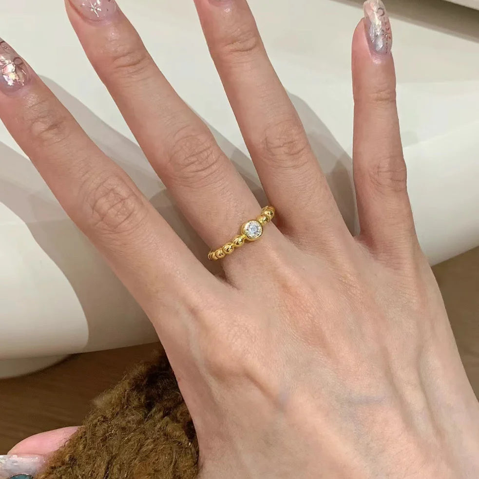 Corie Bubble Stone Open Ring