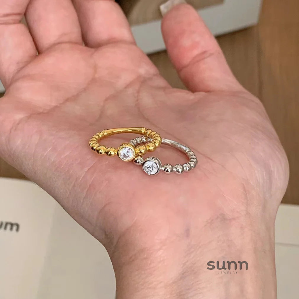 Corie Bubble Stone Open Ring