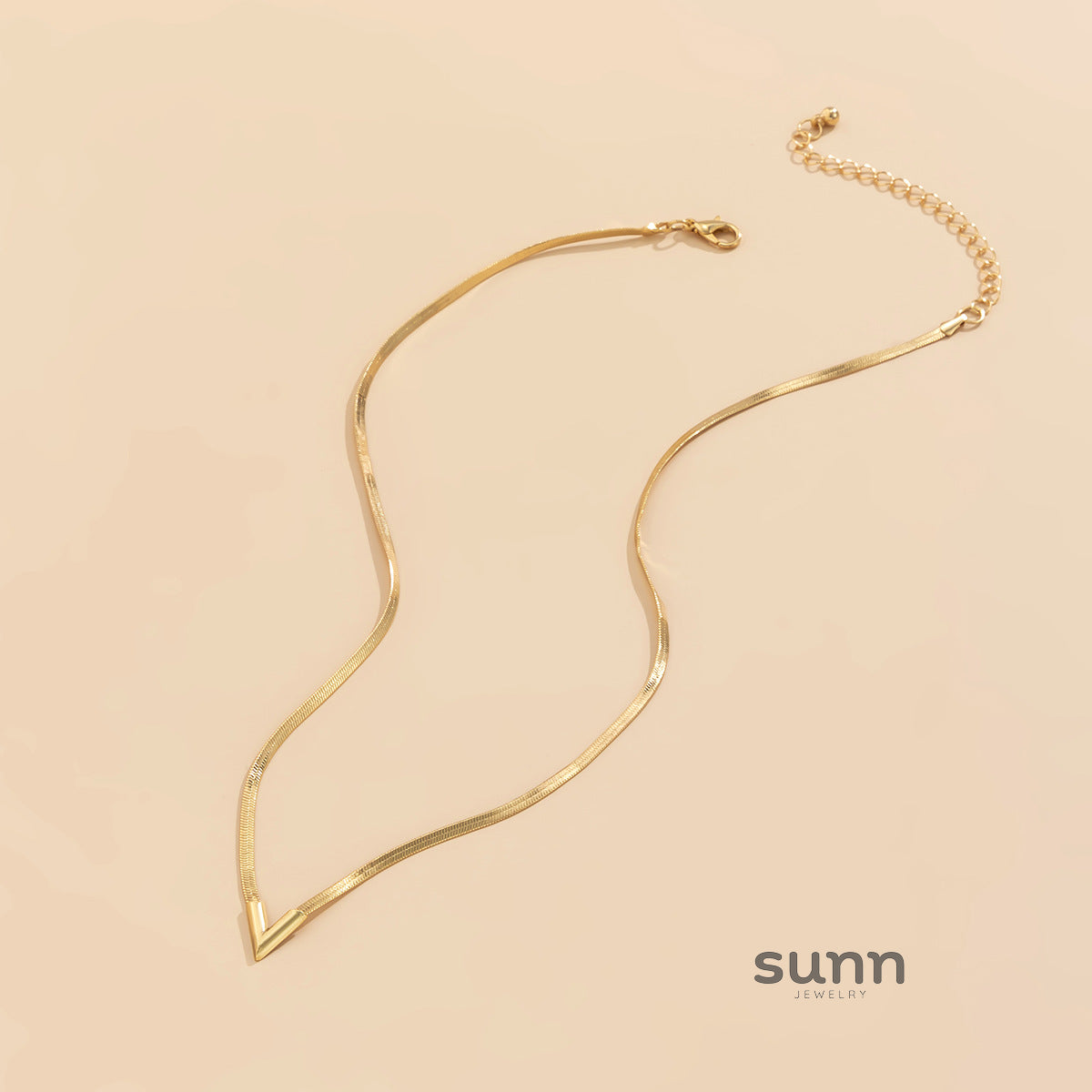 Corina Sleek Blade Chain Necklace [N85PRBUE]