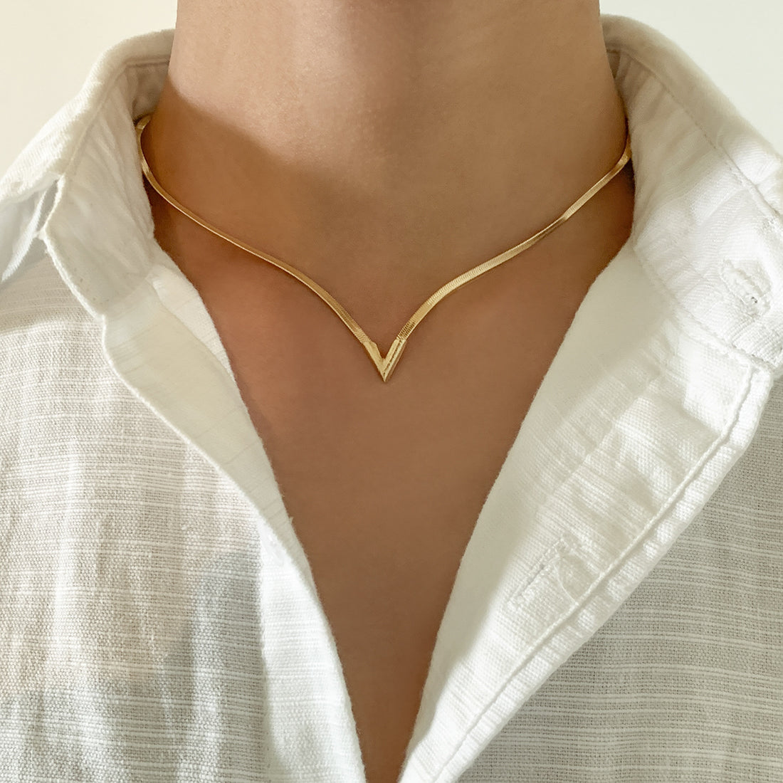 Corina Sleek Blade Chain Necklace [FKQDBOQY]