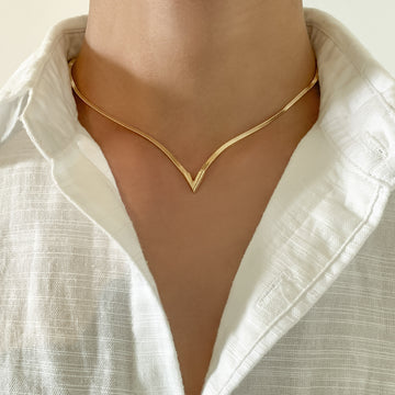 Corina Sleek Blade Chain Necklace [FKQDBOQY]