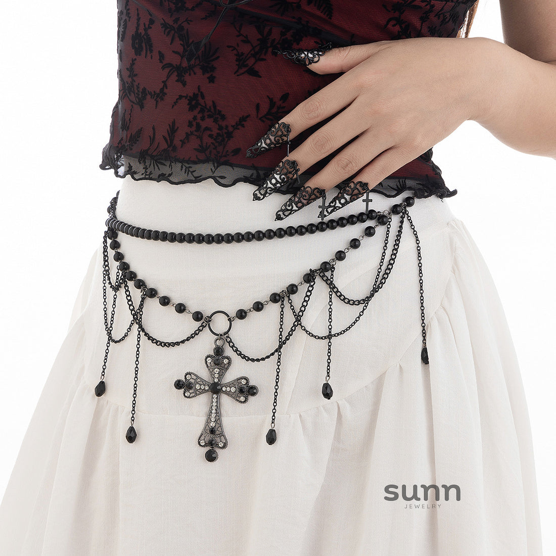 Corrina Gothic Cross Chain [RQTCHC7N]