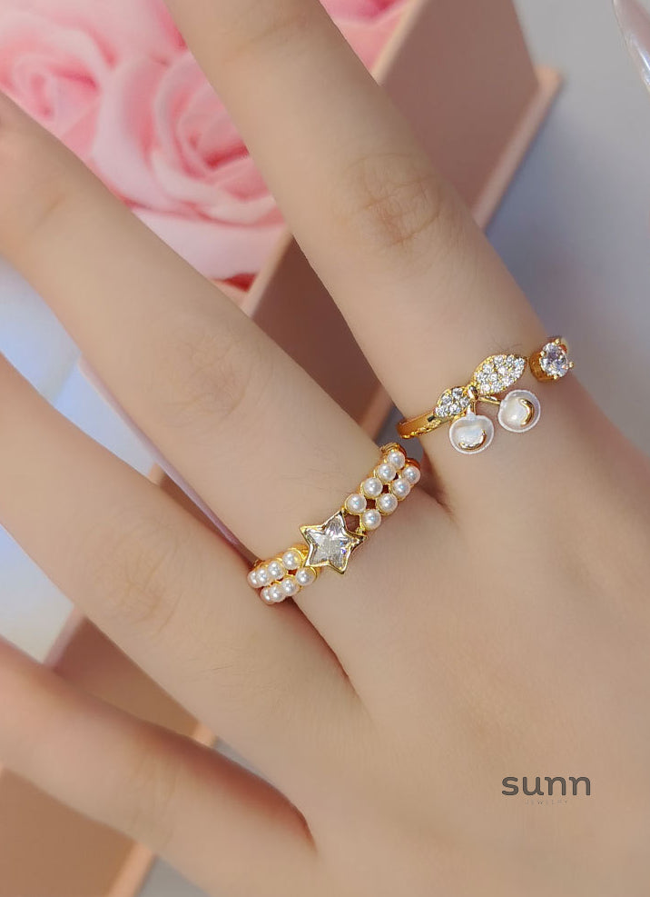 Cosima Star Pearl Open Ring [DSTMY2RM]