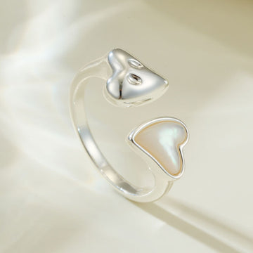 Cree Heart Shell Open Ring [EIG0OJ8M]