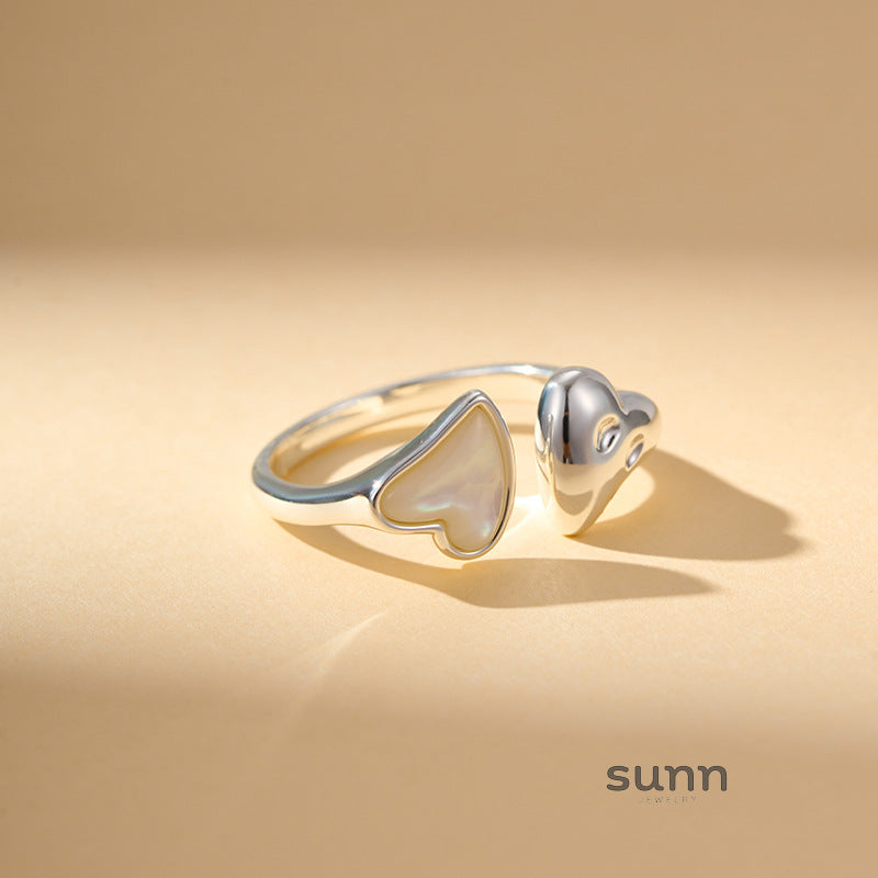 Cree Heart Shell Open Ring [BG8ML3KY]