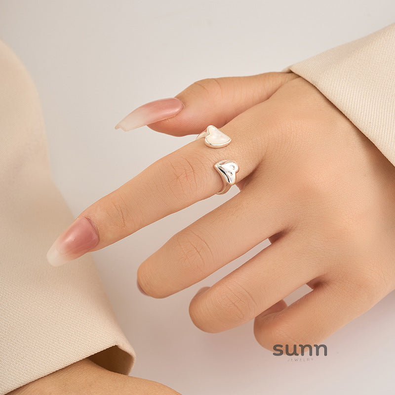 Cree Heart Shell Open Ring [EIG0OJ8M]