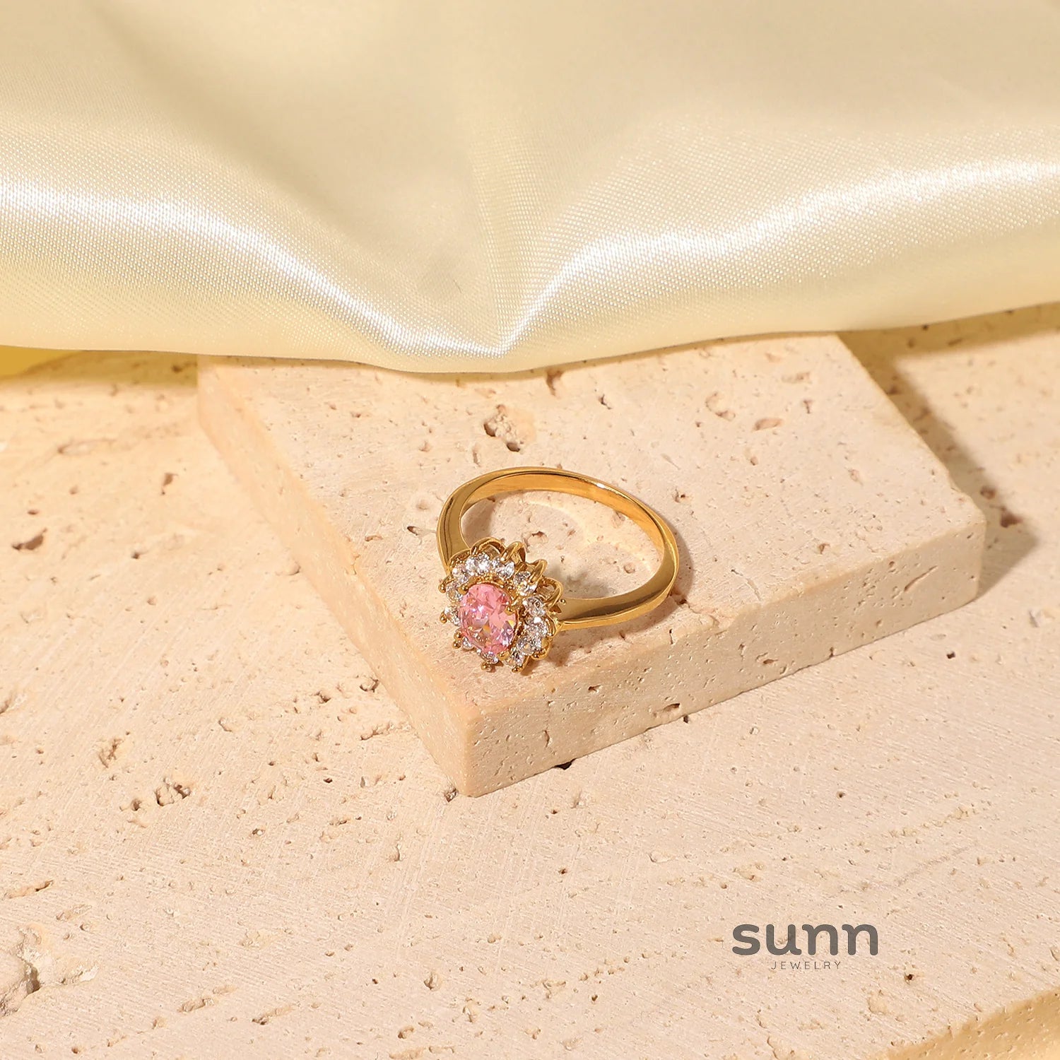 Crimson Emerald Zircon Ring
