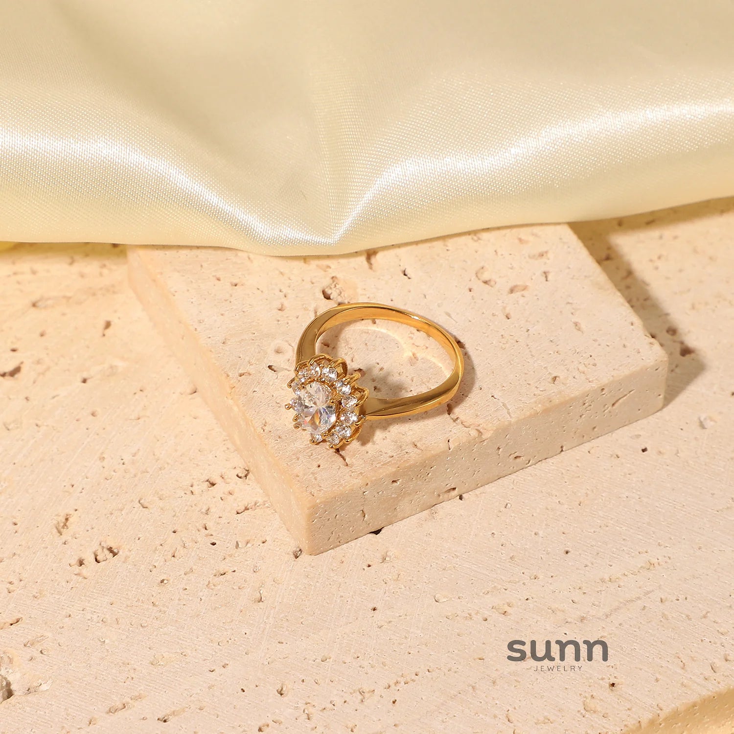 Crimson Emerald Zircon Ring