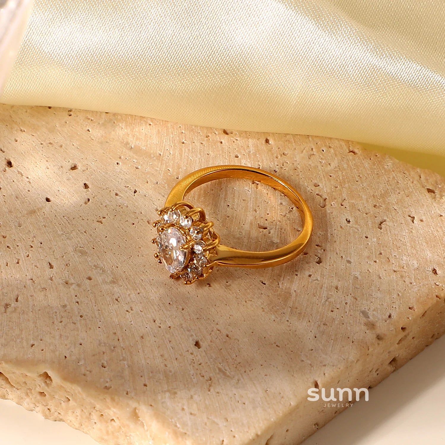 Crimson Emerald Zircon Ring