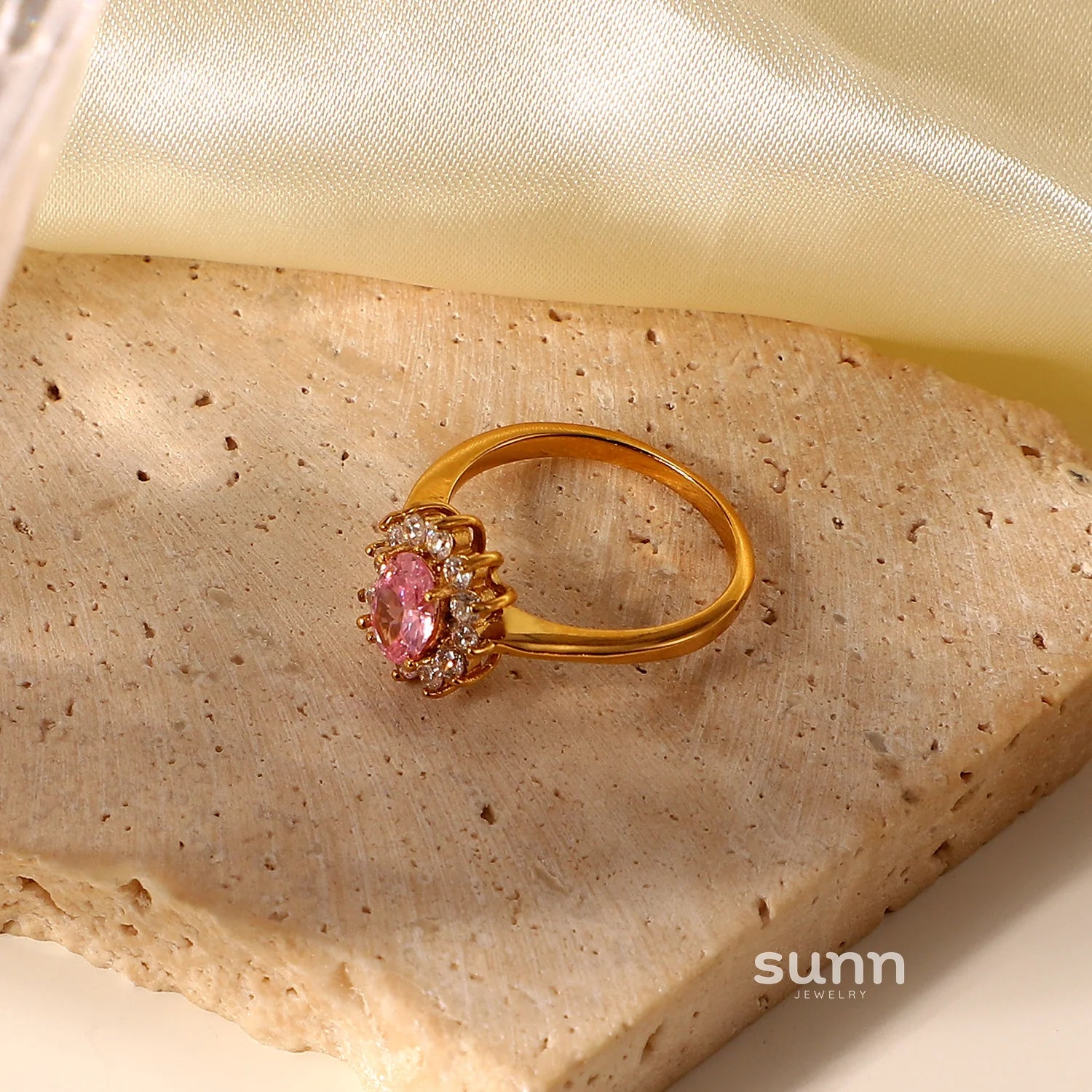 Crimson Emerald Zircon Ring