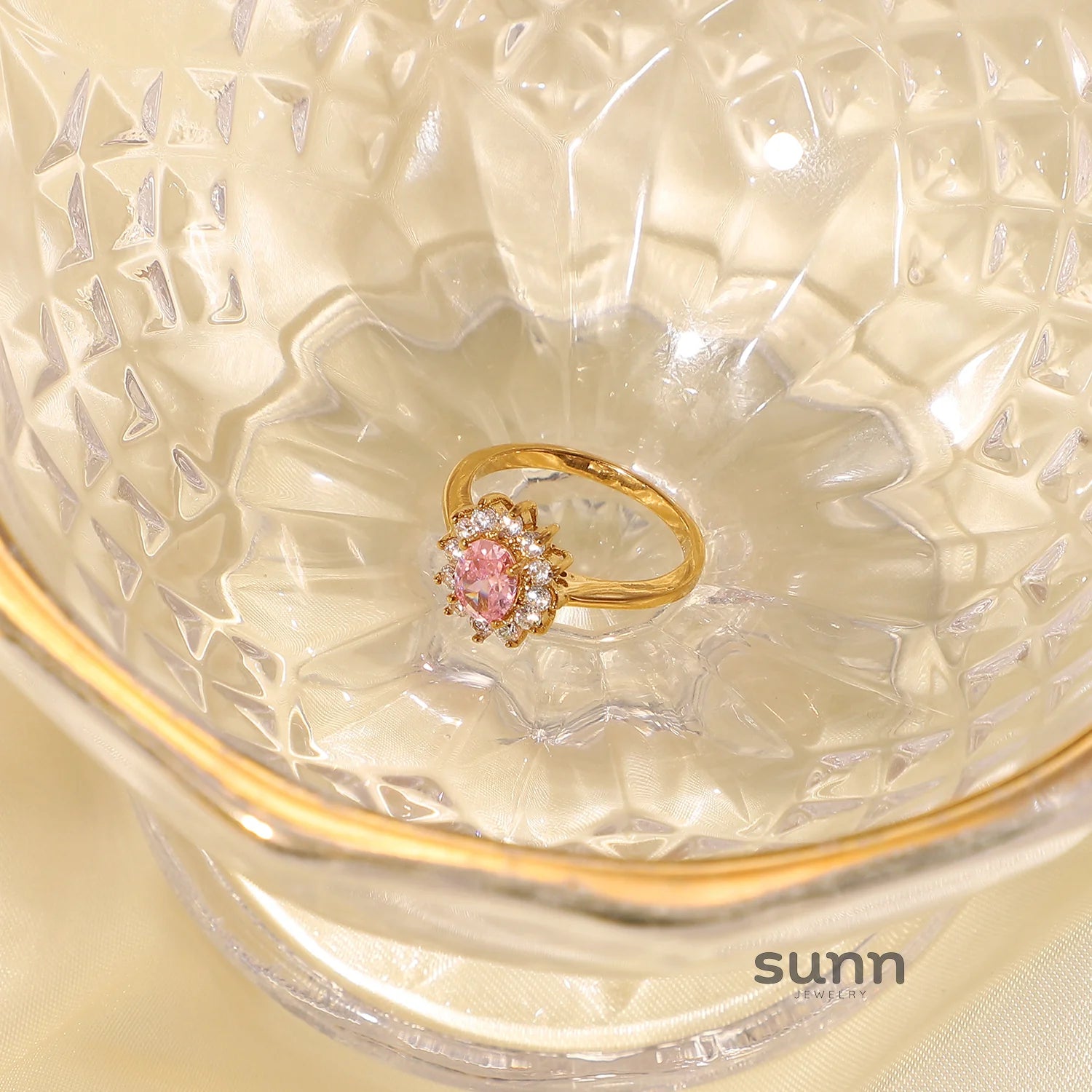 Crimson Emerald Zircon Ring