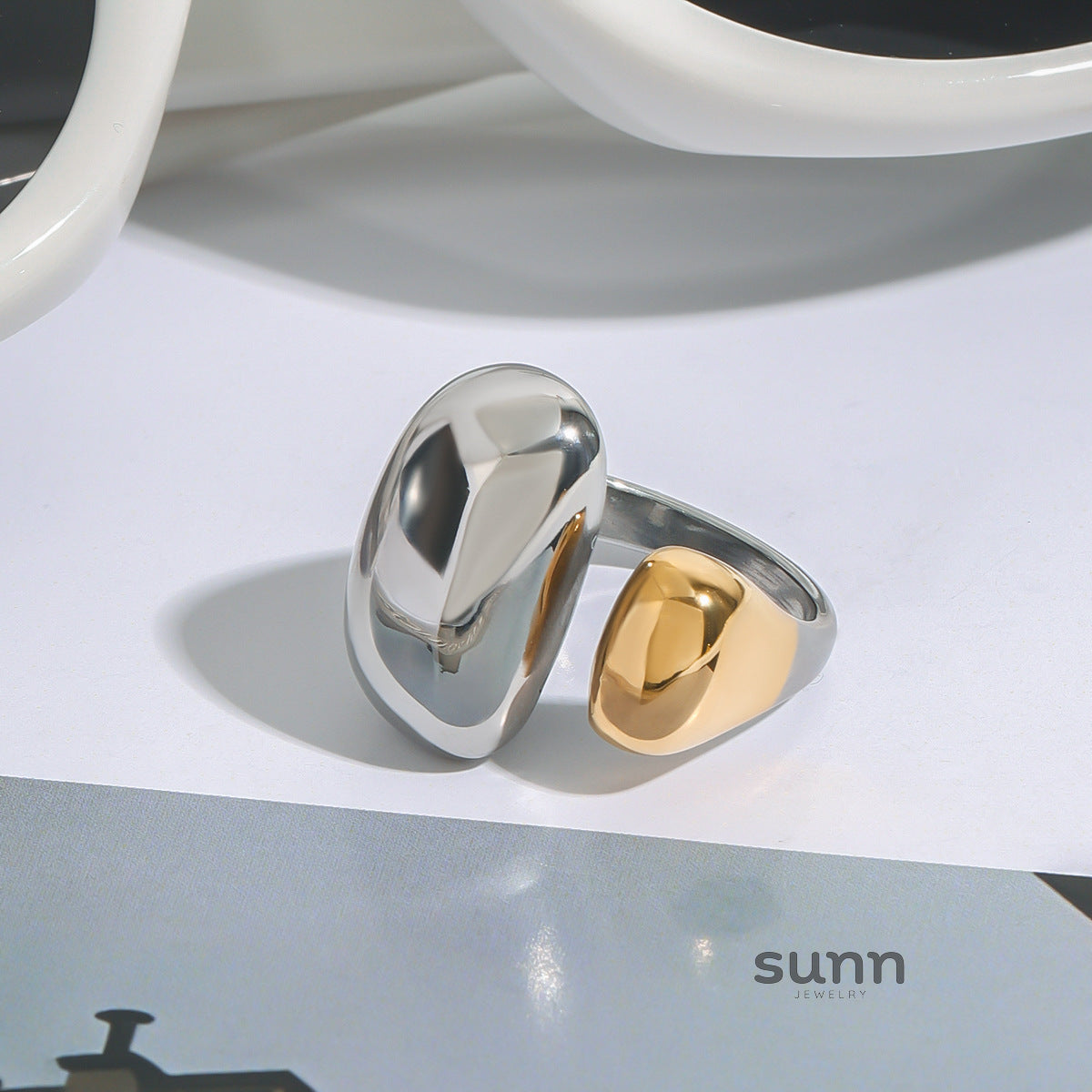 Cristel Sleek Geometric Ring [VFFHP5ZG]