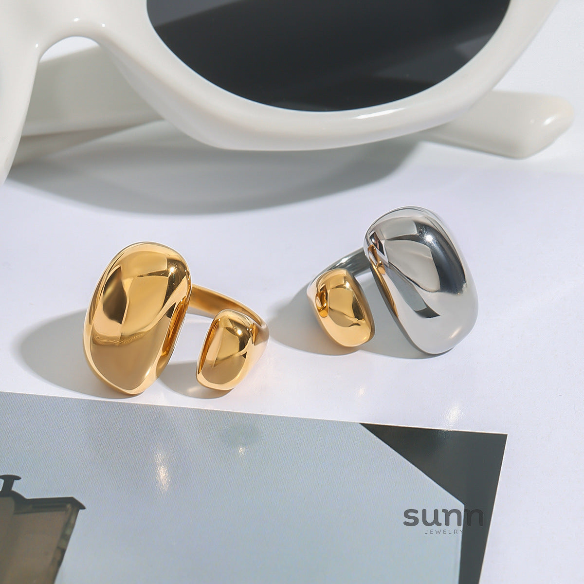 Cristel Sleek Geometric Ring [BWL9E1XU]