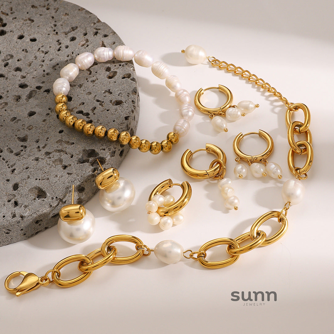 Cruz Pearl Stainless Steel Jewelry [IXWJPQYI]
