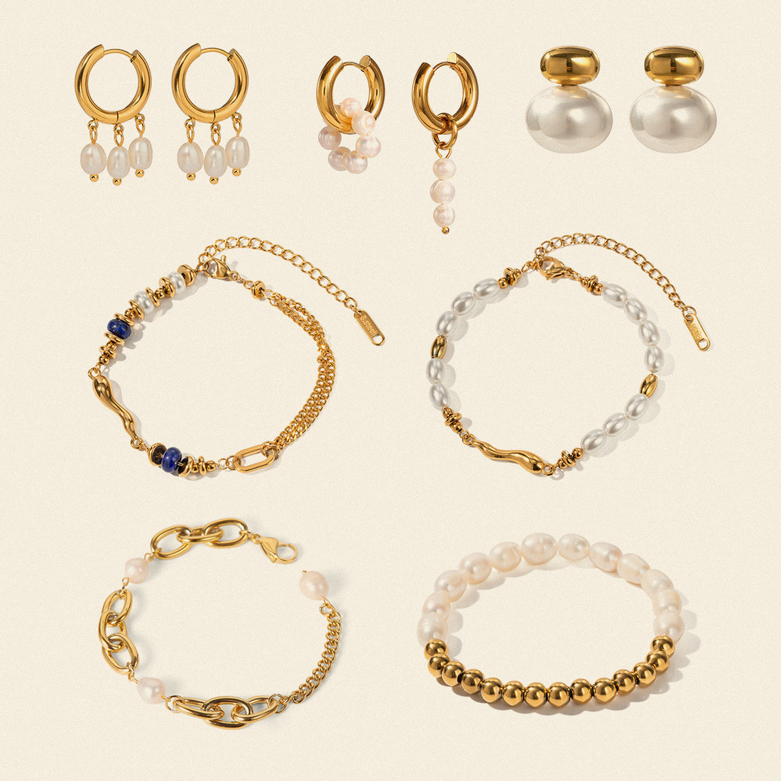 Cruz Pearl Stainless Steel Jewelry [8B244O0B]