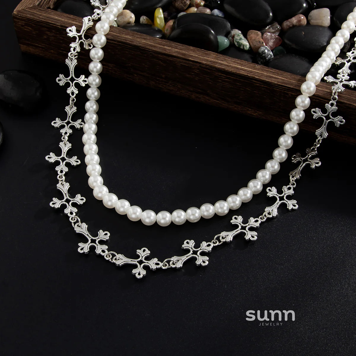 Cyra Layered Pearl Waist Chain