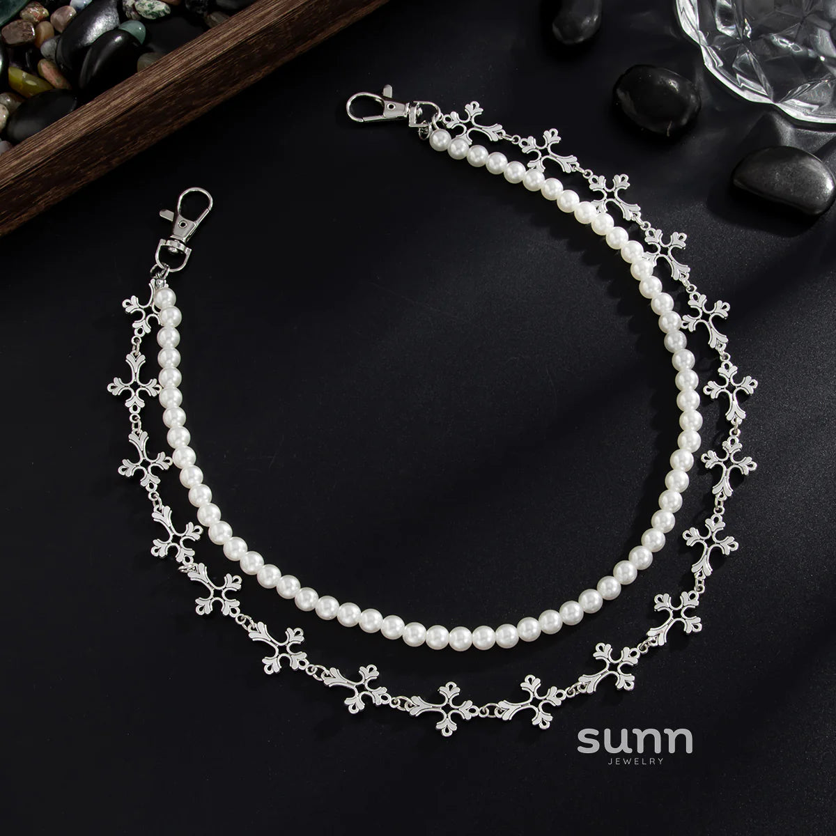 Cyra Layered Pearl Waist Chain