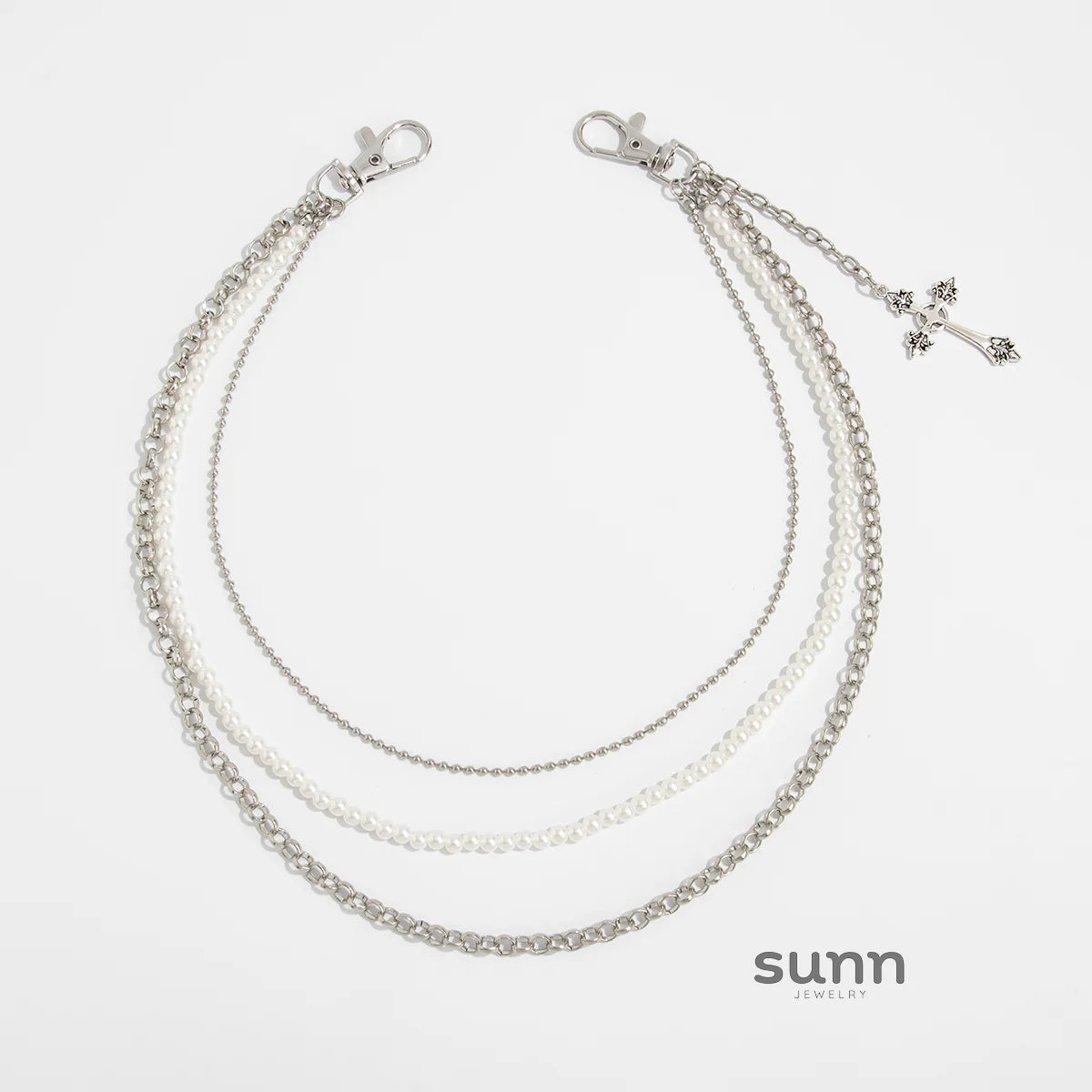 Cyra Layered Pearl Waist Chain