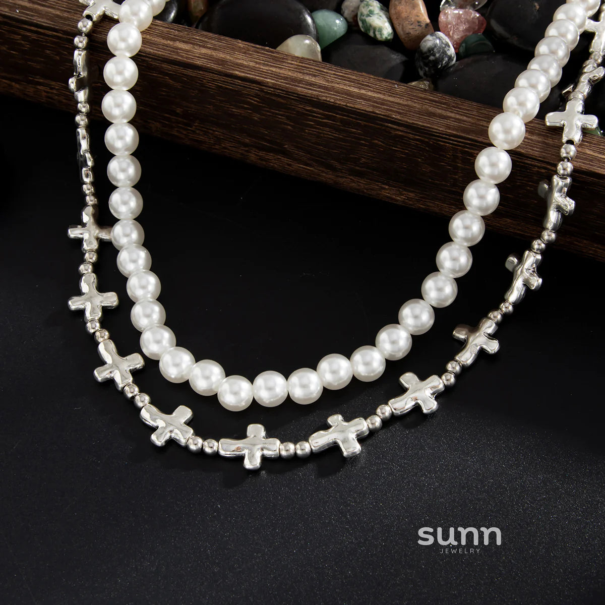 Cyra Layered Pearl Waist Chain