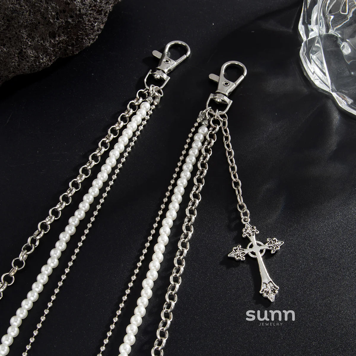 Cyra Layered Pearl Waist Chain