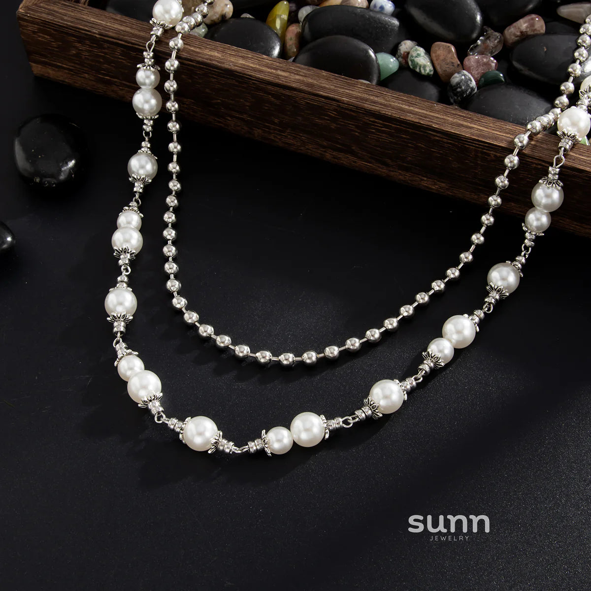 Cyra Layered Pearl Waist Chain