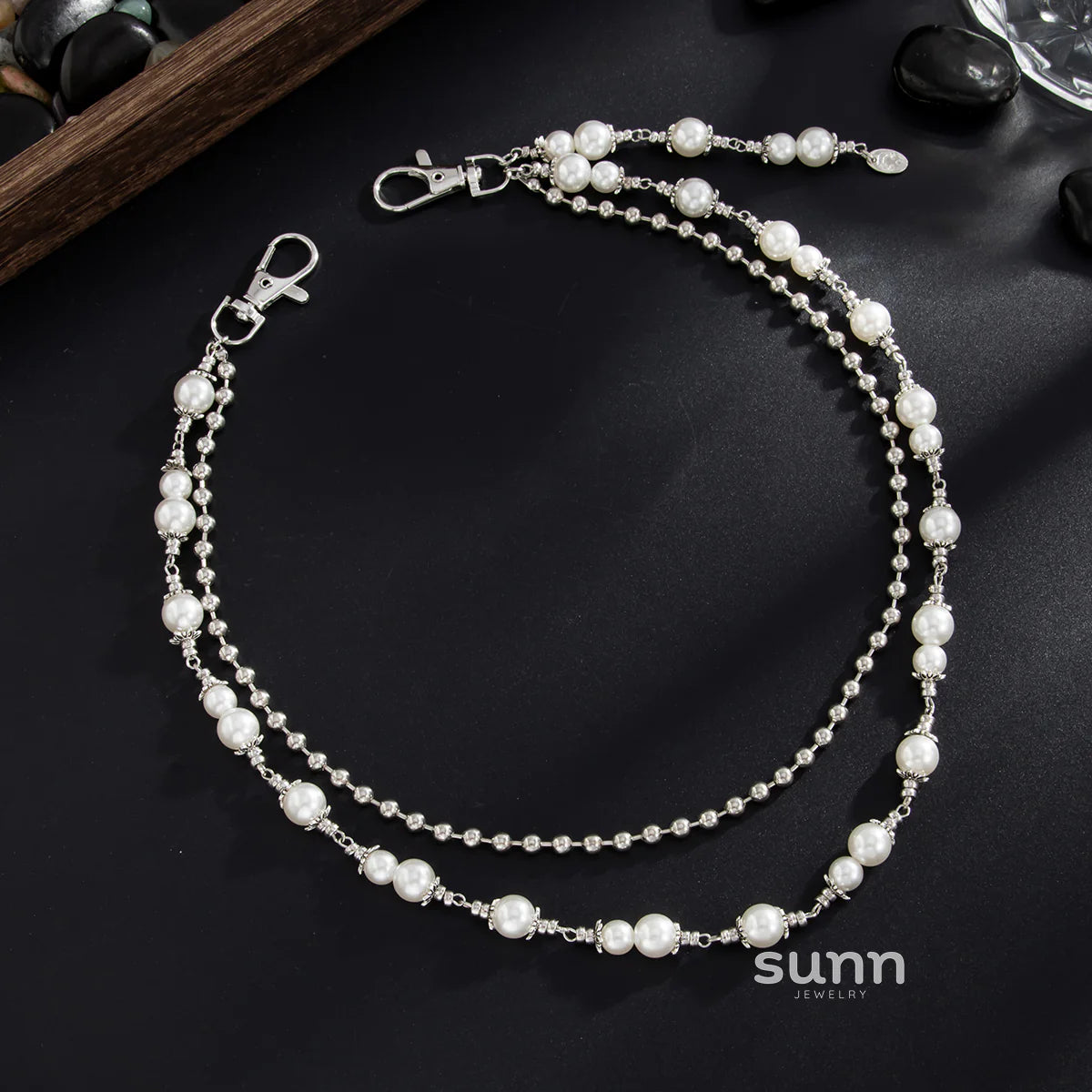 Cyra Layered Pearl Waist Chain