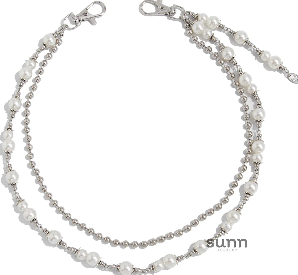 Cyra Layered Pearl Waist Chain