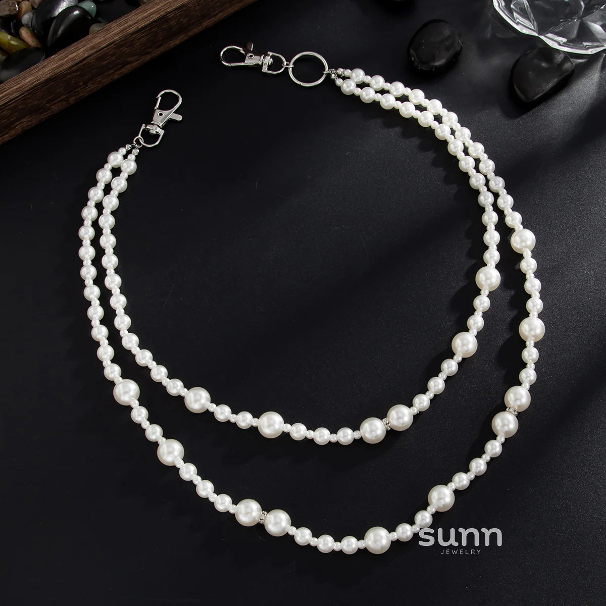 Cyra Layered Pearl Waist Chain