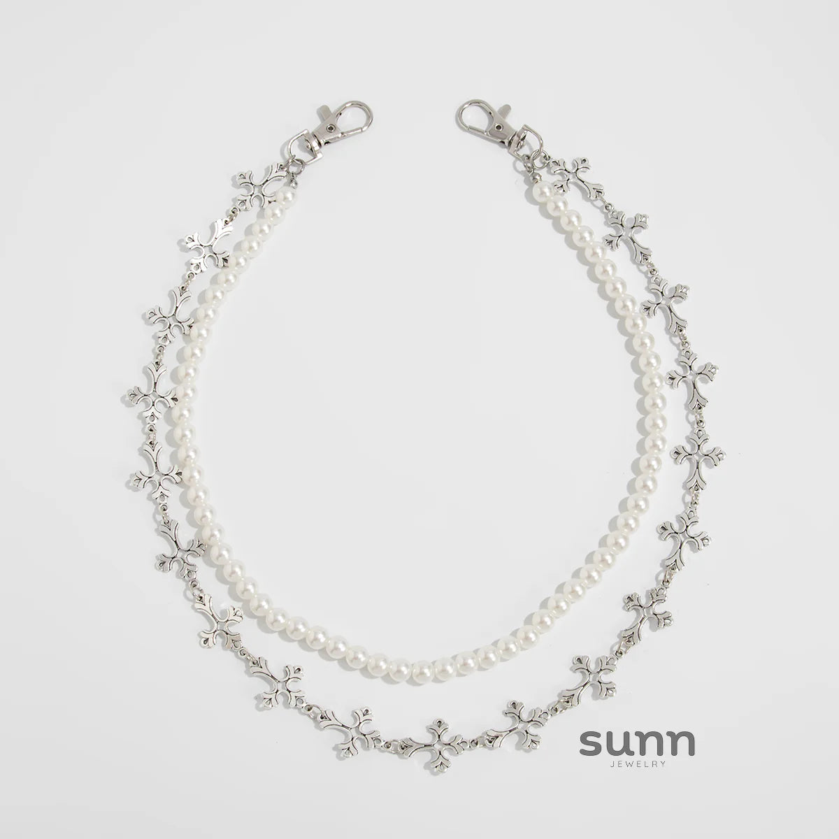 Cyra Layered Pearl Waist Chain